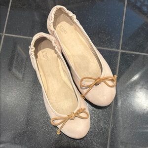Sperry Pink and Tan Flats with Bow